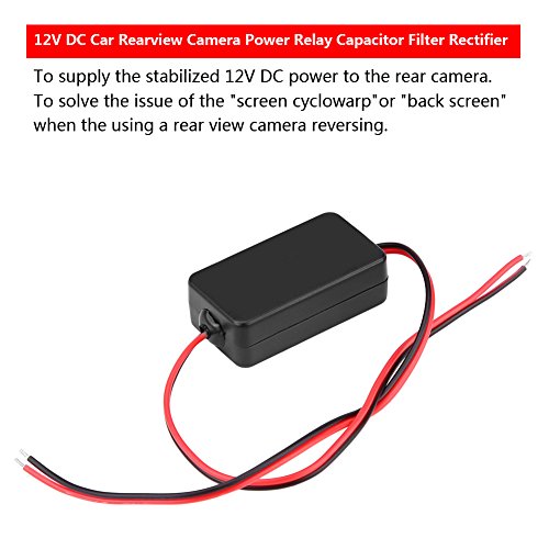 12V filtro de potencia del coche para cámara de marcha atrás, filtro de condensador de relé de potencia para cámara de copia de seguridad del coche
