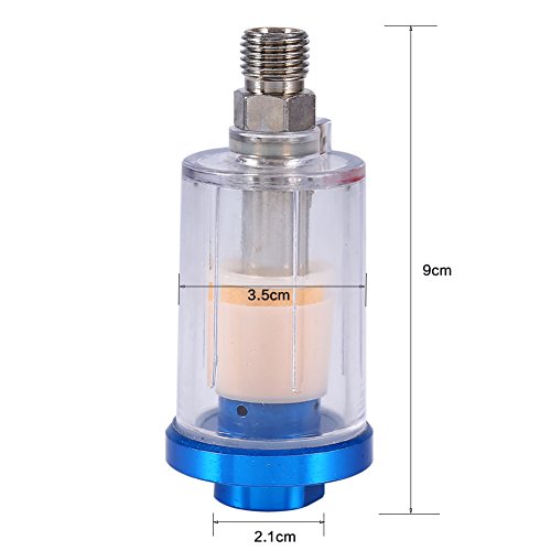 1/4" Mini regulador de presión de aire con filtro de trampa de agua en línea, drenaje automático
