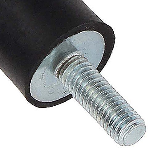 15x15mm M5 goma negra de los extremos del doble Silentblock Anti-Vibración del tornillo para la máquina de soldadura Paquete de 20