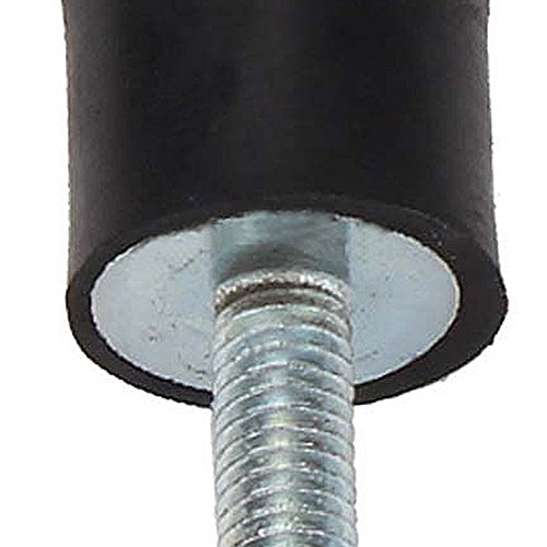 15x15mm M5 goma negra de los extremos del doble Silentblock Anti-Vibración del tornillo para la máquina de soldadura Paquete de 20