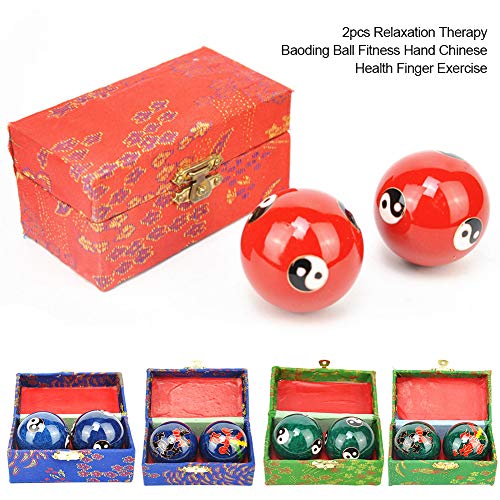 2 bolas de Baoding, bolas de meditación chinas, pelotas de meditación de ejercicios, terapia de relajación, alivio del estrés, mano, fitness, Yin Yang, dedo ejercicio