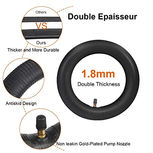 2 Unidades Cámaras Neumático Neumáticos Grosor Rueda Neumáticos para Xiaomi Mijia M365 Patinete Eléctrico 8 1 / 2x2