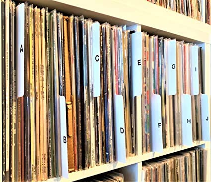 20 DIVISORES CLASIFICADORES DE Carton Duro Color Blanco para Discos de Vinilo LP - Ref. 1183