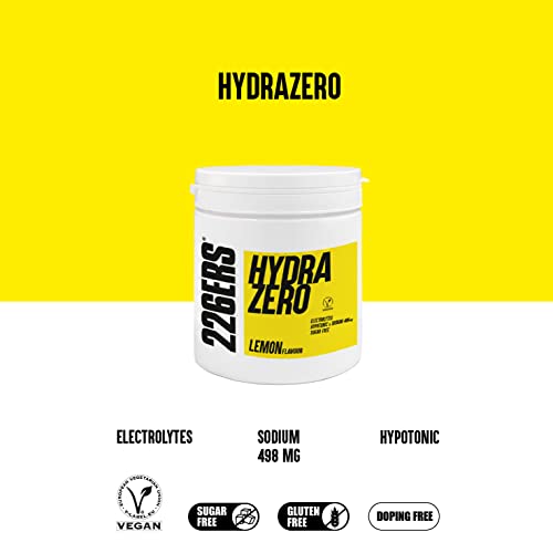 226ERS Hydrazero | Bebida de Sales Minerales en Polvo para Hidratación y Recuperación de Electrolitos, Limón - 225 gr