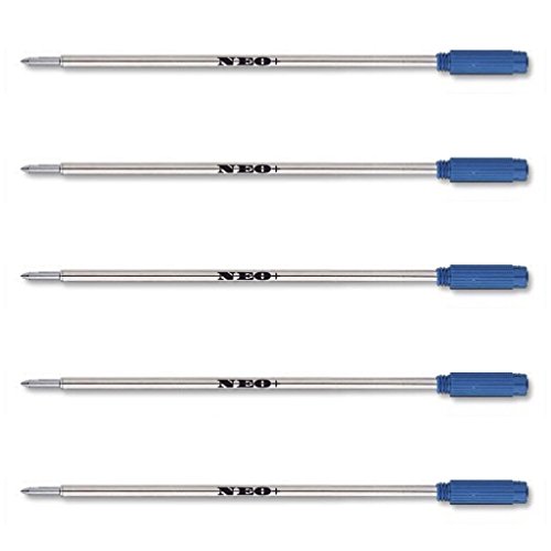 5 X Pen Refills In Blue Ink By NEO+, 8513 Cross Compatible