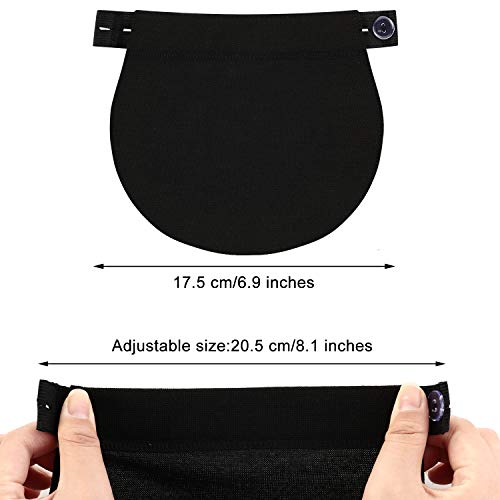 6 Paquetes Extensor de Pantalones de Maternidad Extensor de Cintura Ajustable Extensor de Cintura de Embarazo Alargador de Pantalones Elástico para Mujeres Embarazadas, 5 Colores