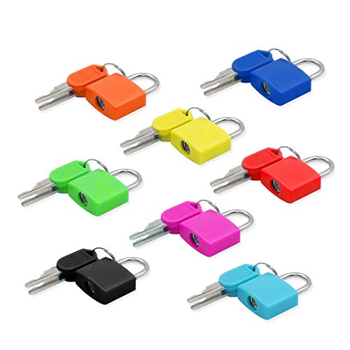 8 PCS Candado colores con llaves 2, Mini candado,Candado Pequeño, Colorido Candado pequeño, Pequeño Candado con Llaves para viajes, maleta, mochila, gimnasio