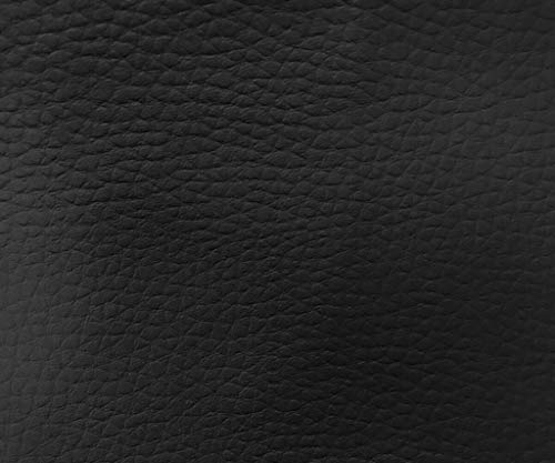 A-Express Tela de Grano de Cuero de Imitación Material Texturizado por Polipiel Vinilo Cojines Bolso - Negro 1 Metro 100cm x 140cm