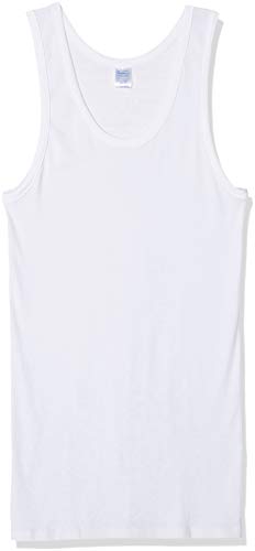 Abanderado Clásico Sport canalé Camiseta de Tirantes, Blanco (Blanco 001), Medium (Tamaño del Fabricante:M/48) para Hombre