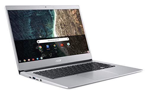 Acer Chromebook Spin 514 - Ordenador Portátil 2 en 1 Convertible y Tactil 14" Full HD, Laptop (AMD Athlon N3050C, 4GB RAM, 64GB eMMC, UMA Graphics,Chrome OS) PC Portátil Color Plata - Teclado QWERTY