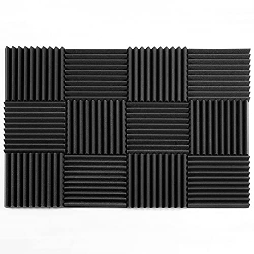 AcousPanel Espuma Acústica Pack 24 Paneles de 30x30x4cm Gris Antracita. Ignifugo