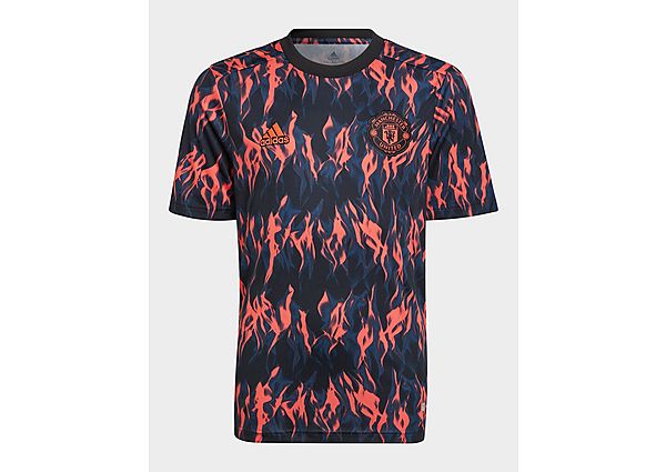 adidas Camiseta calentamiento Manchester United, Black / Shock Red