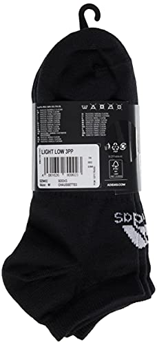 adidas LIGHT LOW 3PP Socks, Unisex adulto, Black/Black/Black, S