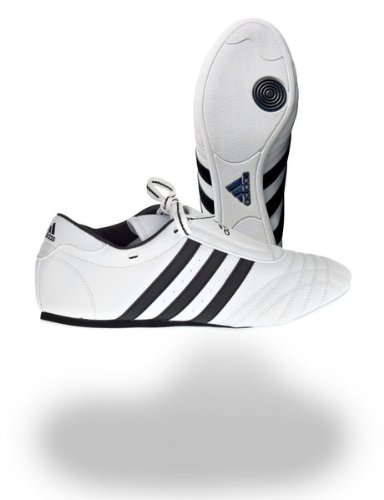 Adidas SM II - Zapatillas bajas para artes marciales Taekwondo, Karate y Kungfu, white w/black stripes