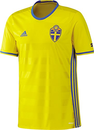 adidas Svff H JSY Camiseta 1ª Equipación-Línea Asociación Sueca de Fútbol, Hombre, Amarillo (amaril/reabri), 2XL