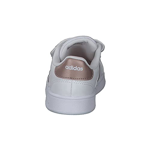 adidas Unisex Bebé Grand Court Sneaker, Cloud White/Vapour Grey Metallic/Light Granite, 24 EU