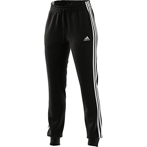 adidas W 3S FT C PT Pants, Womens, Black/White, Small