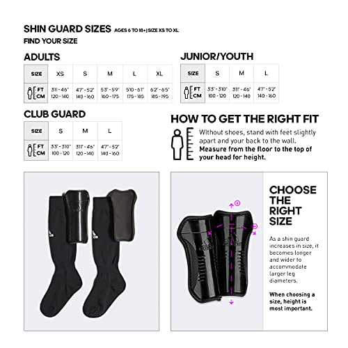 adidas,unisex-child,Tiro Shin Guard MTC,White/Black/Black,Medium