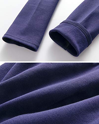 Adorel Leggings Algodón Pantalones Largos Niñas Pack de 2 Azul Marino & Negro 7-8 Años (Tamaño del Fabricante 140)