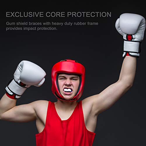 Agaki Profi Sport - Protector bucal– Canales de aire mejorados para una mayor condición física – Comodidad y sujeción segura en deportes de lucha, boxeo, MMA, kickboxing, hockey – para adultos, niños