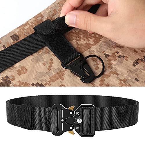 AivaToba Cinturón Táctico para Hombres, Cinturones de Lona de Nailon de Estilo Militar con Hebilla de Metal de Liberación Rápida para el Ejército de Entrenamiento de Caza