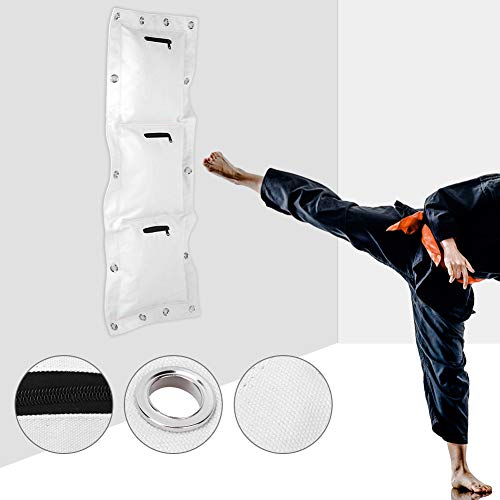 Akozon Wing Chun Training Ring Punch Pad de Pared Saco de Arena vacío de sacador de Lona Target con Cremallera para el Boxeo Muay Thai Sanda(L)