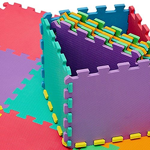 Alfombra puzzle de juego CIGIOKI goma eva modular de color 20 piezas 30X30 cm