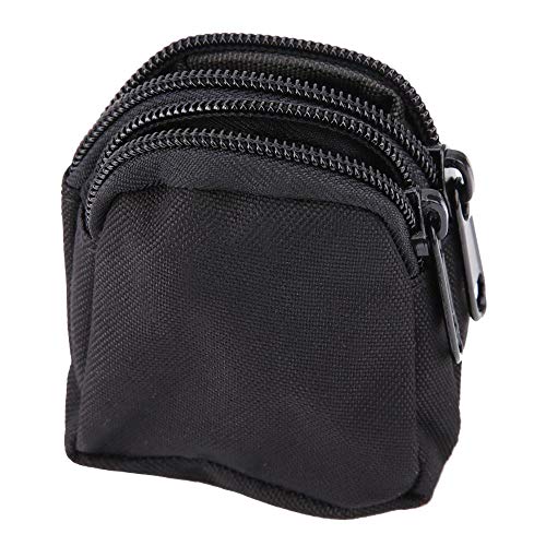 Alomejor Bolsa táctica para Colgar Deportes Mini Nylon Impermeable Bolsa Impermeable para la Cintura Bolsa de Almacenamiento portátil al Aire Libre(Black)