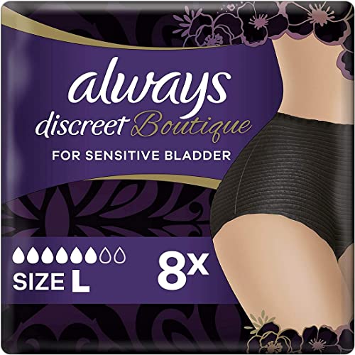 Always Discreet Boutique - Pantalones de incontinencia para vejiga sensible, bloquea olores, humedad y evita fugas.