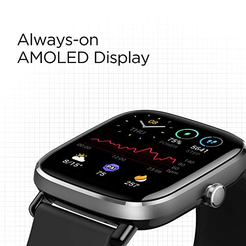 Amazfit GTS 2 Mini Reloj Inteligente Smartwatch Duración de Batería14 días 70 Modos Deportivos Medición del Nivel SpO2 Monitorización de Frecuencia Cardíaca, (Color Negro)