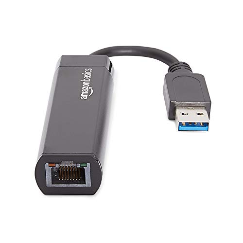 Amazon Basics - Adaptador de USB 3.0 a Internet 10/100/1000 Gigabit Ethernet