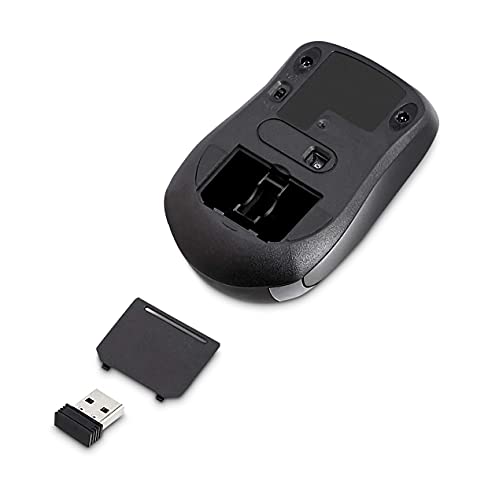 Amazon Basics - Ratón inalámbrico con receptor USB nano, color negro