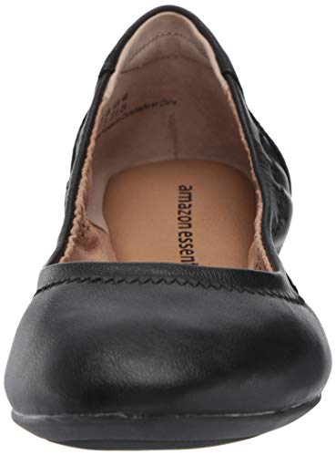 Amazon Essentials Belice Ballet Flat Zapatos Bailarinas, Negro, 38.5 EU