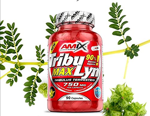 AMIX - Proteínas para Aumentar Masa Muscular - Tribulyn 90% en Formato de 90 Cápsulas - Ayuda a Incrementar la Fuerza y la Masa Muscular - Mejora la Libido