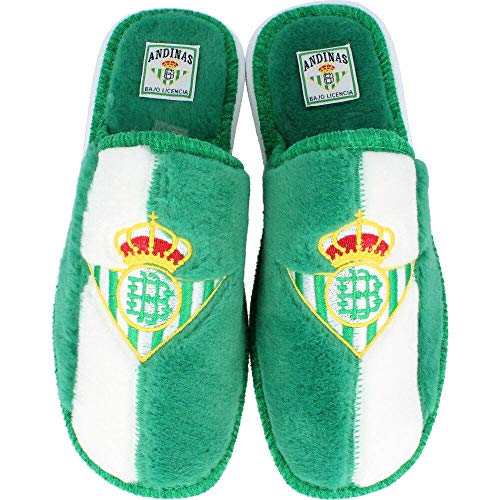 Andinas - Zapatillas de estar por casa Oficial Real Betis - Verde-blanco, 42