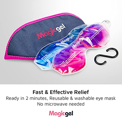 Antifaz gel frío calor relajante para los ojos | Máscara de gel para ojos secos, orzuelos, Blefartitis, ojeras, hinchazón y más, de Magic Gel