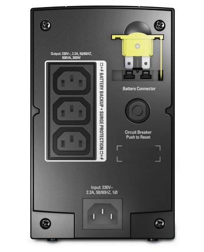 APC by Schneider Electric APC BX500CI Back-UPS BX - Sistema de alimentación ininterrumpida SAI 500VA (3 salidas tipo IEC, AVR), negro
