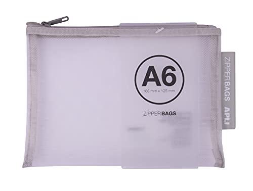 APLI 18024 - Bolsa nylon - Zipper bag - Portatodo nylon transpirable - A6-168 x 125 mm - Envío color aleatorio