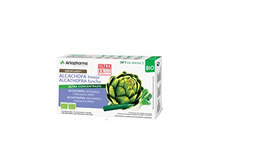 Arkopharma Arkofluido Alcachofa – Hinojo Bio 20 Ampollas, Control De Peso, Detoxifica Y Regula El Peso, Complemento Alimenticio, Verde