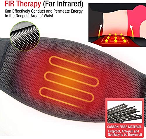 ARRIS Cinturón de calefacción eléctrica, cinturones de calor de espalda baja y almohadillas de calefacción para terapia lumbar para aliviar el dolor de los músculos abdominales del estómago