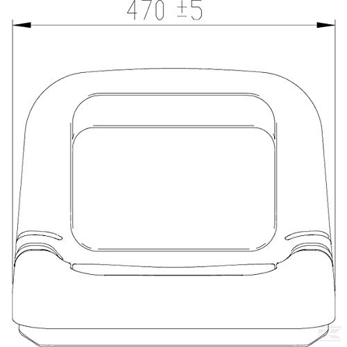 Asiento para tractor negro PVC 405 x 490 mm GOPART