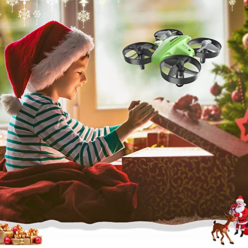 ATOYX Mini Drone para Niños, RC Helicopter Quadcopter AT-66C, 3D Flips, Modo sin Cabeza, Estabilización de Altitud, 3 Velocidades,3 Baterías, Regalo para Niños y Principiantes (Verde)