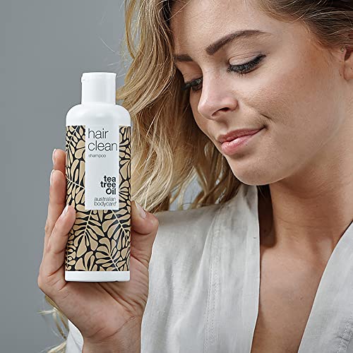 Australian Bodycare Champú con aceite de árbolo de té 250 ml | Anticaspa y Cuero cabelludo seco | También para el cuidado diario de manchas y granos en el cuero cabelludo | Psoriasis, eczema