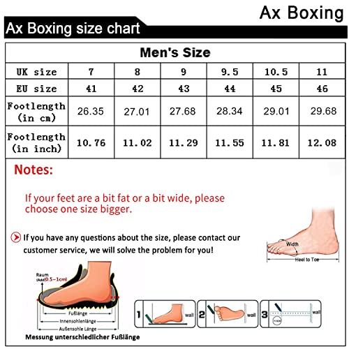 AX BOXING Zapatos Casual Sneakers Hombre Zapatillas Moda Ligero Deporte Gimnasio Running Tamaño 41-46 (Negro GrisáceoY, Numeric_42)