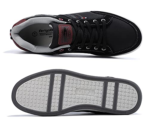 AX BOXING Zapatos Casual Sneakers Hombre Zapatillas Moda Ligero Deporte Gimnasio Running Tamaño 41-46 (Negro GrisáceoY, Numeric_42)