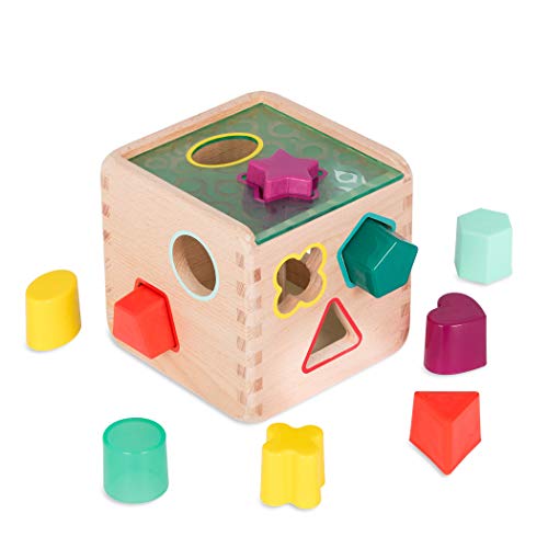 B. Toys- Juguete de clasificación de Forma Maravilloso, Cubo de Actividad de Madera para niños pequeños (Branford Ltd. BX1763Z)