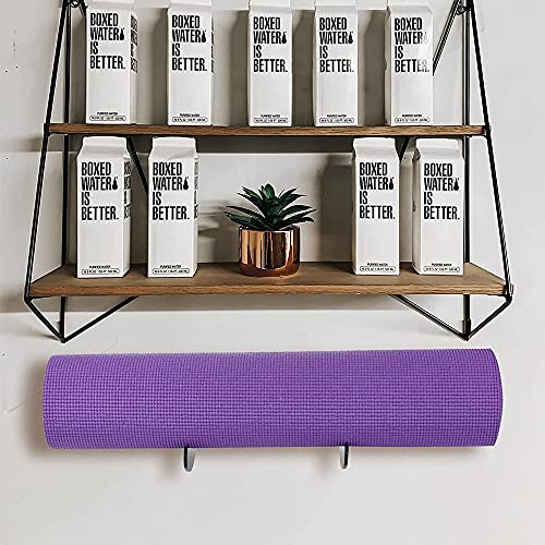 Bakyan Soporte de pared para esterilla de yoga de acrílico, soporte de espuma, rodillo de almacenamiento, estante de pared para esterilla de yoga, ejercicios de salud, A