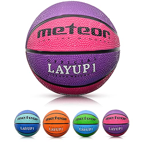 Balón Baloncesto Talla 1 Pelota Basketball Bebe Ball Infantil Niño Balon Basquet - Baloncesto Ideal para los niños y jouvenes para Entrenar y Jugar - Tamaño 1 Layup (#1, Rosa)