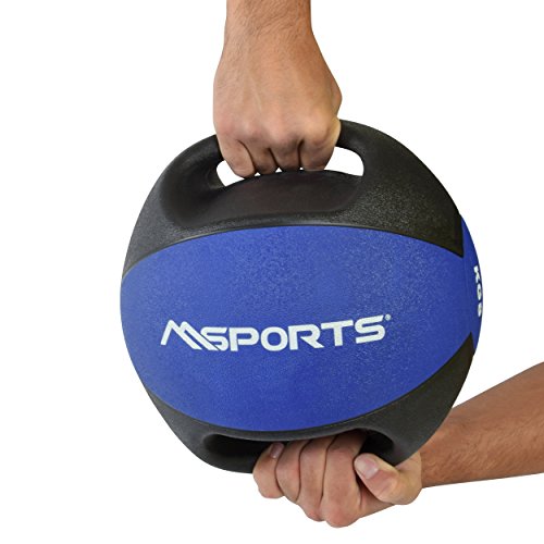 Balón medicinal Premium con asas 1 - 10 kg - Balones de ejercicio profesionales de gimnasio, pelota medicinal