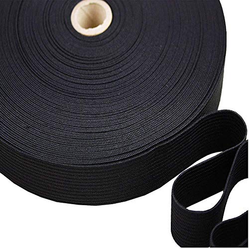 Banda elástica, Anlising 20 mm de ancho negro 40 metros banda elástica negra banda elástica de bricolaje para ropa personalizada y costura doméstica y manualidades domésticas